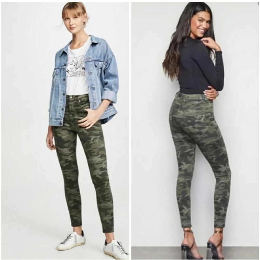 GOOD American Good Waist Camo Skinny Jeans High Rise Size, 6/28